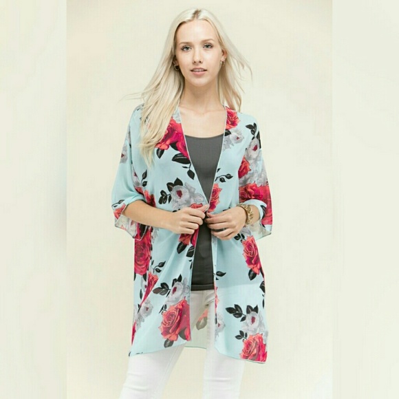 Chiffon Floral Cardigan - Picture 2 of 5